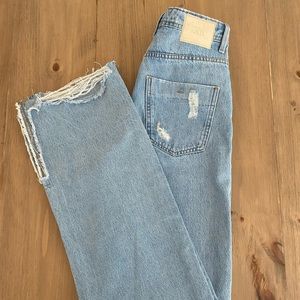 Zara Full Length Split Jeans NWOT